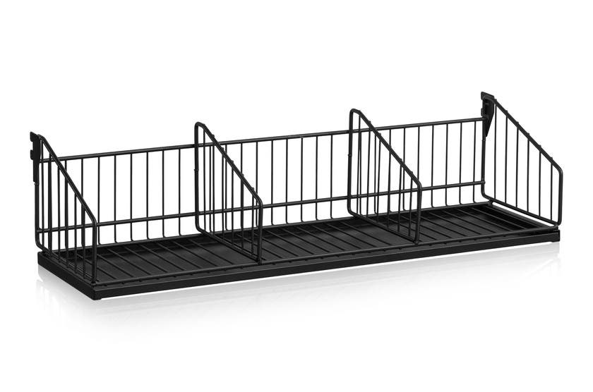 Skohylla inklusive Dropplåt 90 0 mm Svart