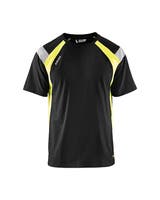 T-SHIRT 33321030 SVART/GUL XS