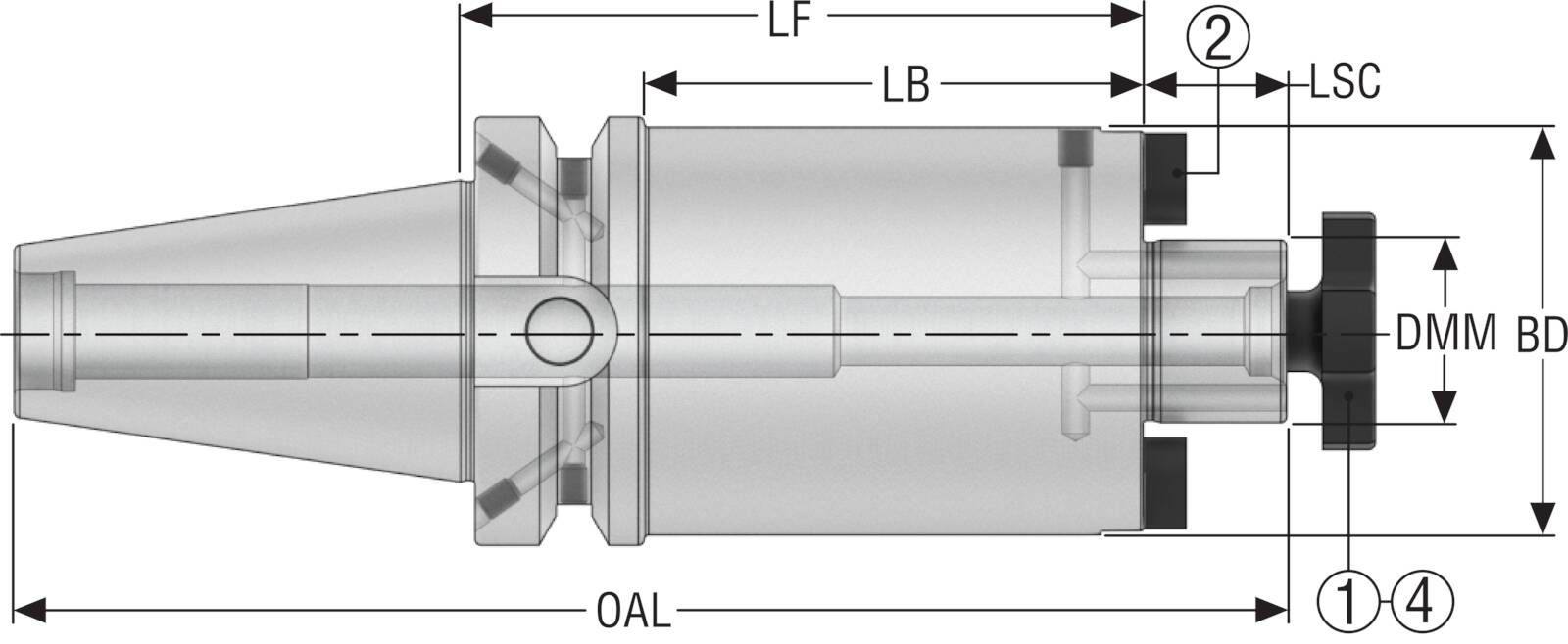 HÅLLARE BT50ADB-SM40-100-L1