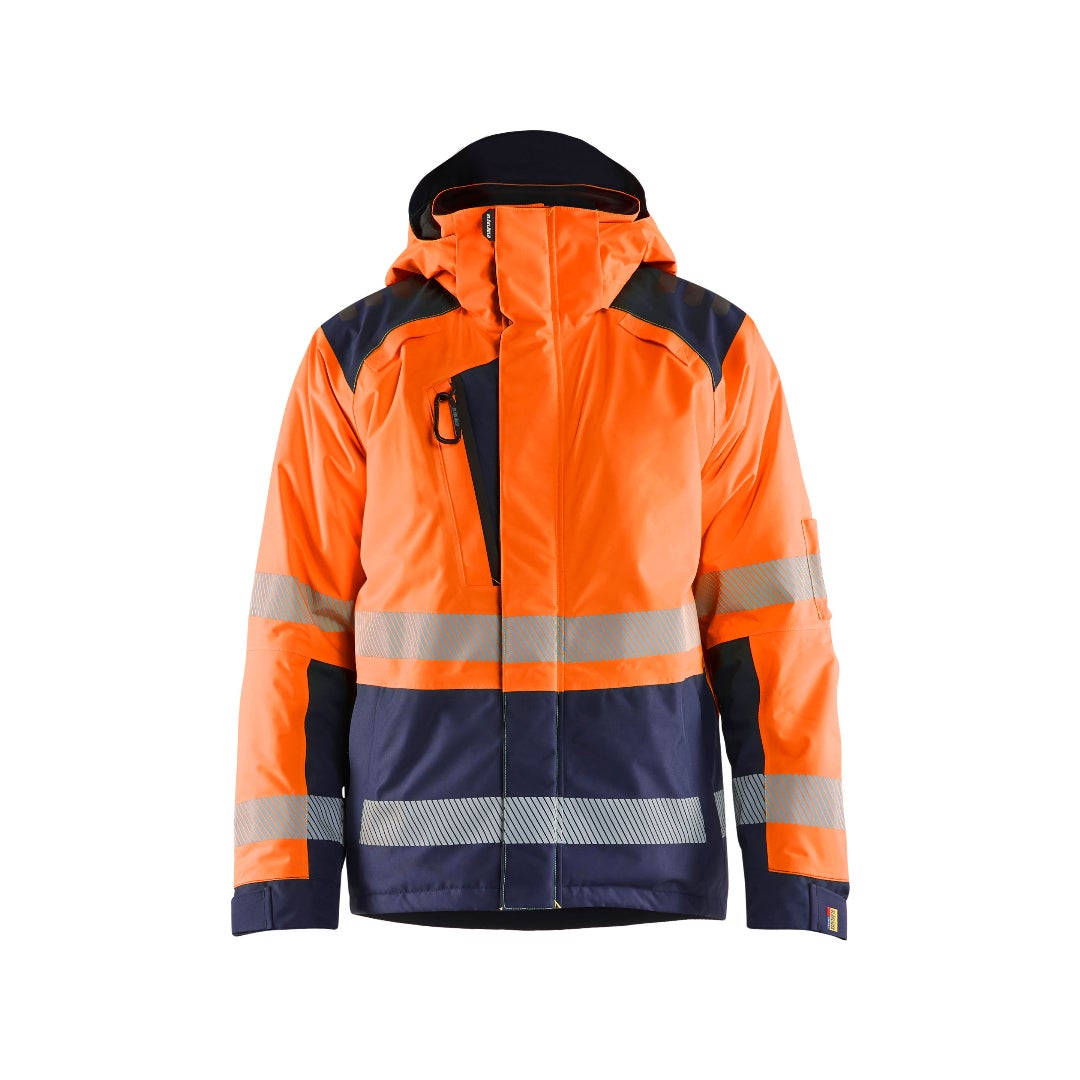 VINTERJACKA 44551987 VARSELORANGE/MARINBLÅ M