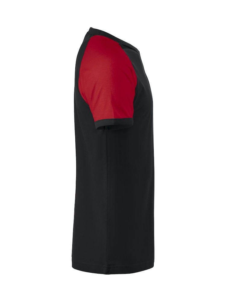 RAGLAN T-SHIRT SVART/RÖD XS