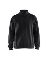 Sweatshirt Half-zip Svart 6XL