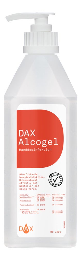 Handdesinfektion 600 ml Dax Alcogel 85 med pump