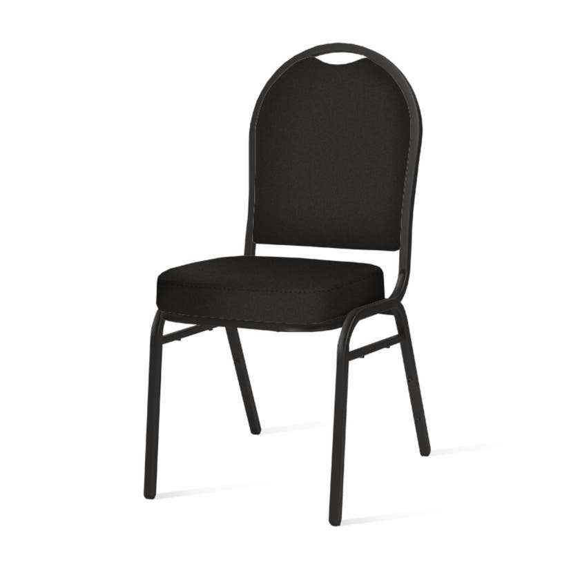 ALICE, STAPELBAR STOL, SVART V INYL, SVART STATIV
