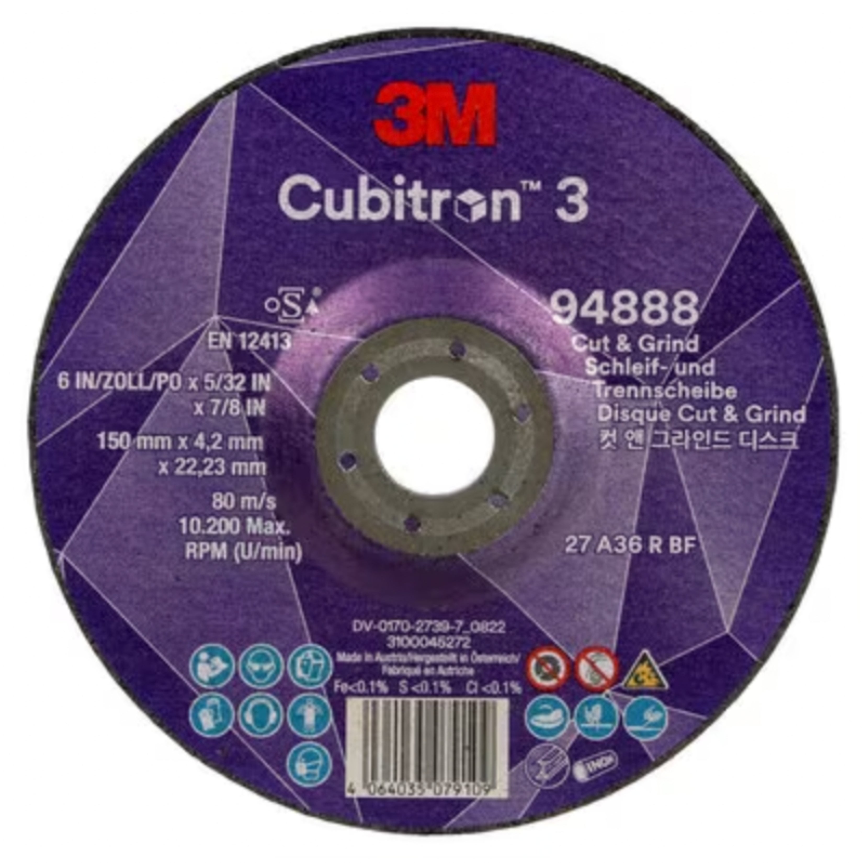 CUBITRON 3 CUT AND GRIND WHEEL, 94888