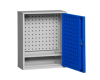 Verktygsskåp med Perforerad Panel 580 mm Grå/blå