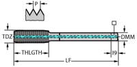 Gängtapp TC420-M12X1-L1-WW60AD thread formers, hss-e, supreme