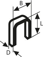 KLAMMER 0GR 1,2X5,8 20MM EFZ 5 000ST