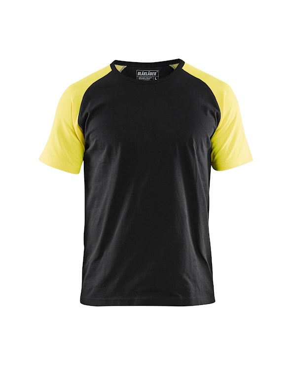 T-SHIRT 35151030 SVART/GUL S