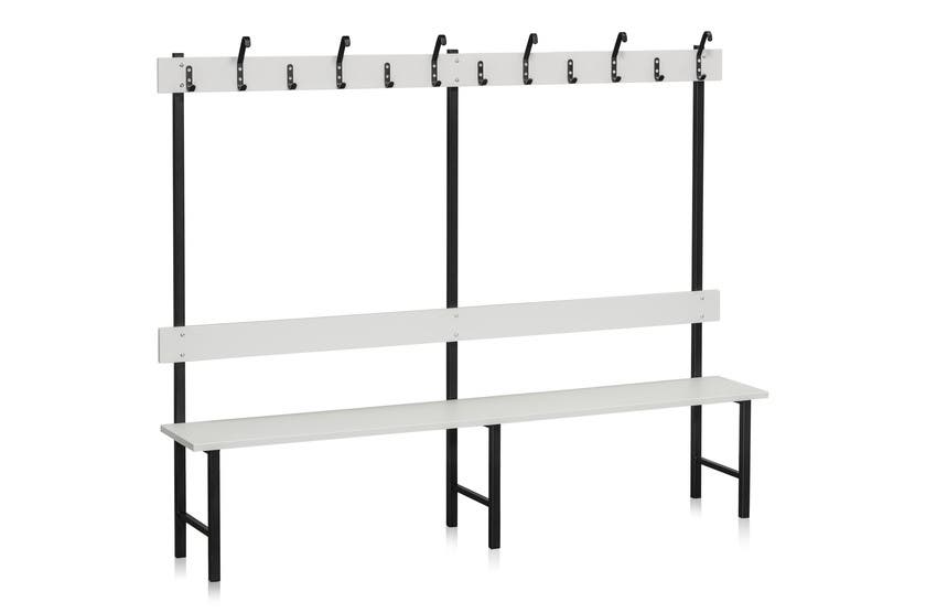 Sittbänk Enkelsidig 2000 mm Lj usgrå Laminat