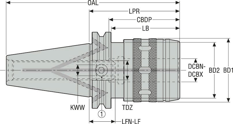 HÅLLARE CAT40TFADB-PMC1.250-4. 250