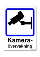 SKYLT "KAMERAÖVERVAKNING" A4 297X210MM PVC