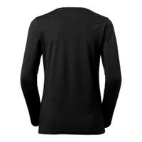 T-SHIRT LILY DAM RN LS SVART STORLEK XL