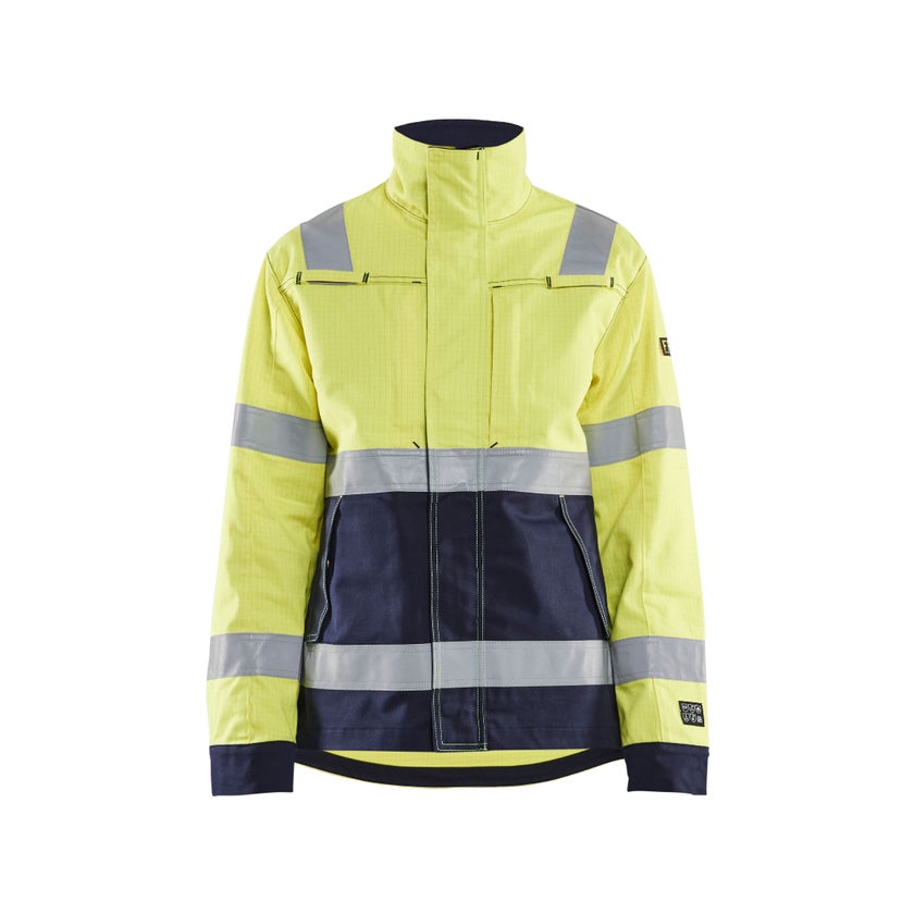 Jacka Multinorm Dam Varselgul/ Marinblå S