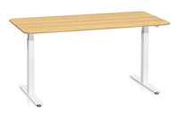 Skrivbord Sitt&Stå 1600x800 mm Ekfanér Vitt Stativ
