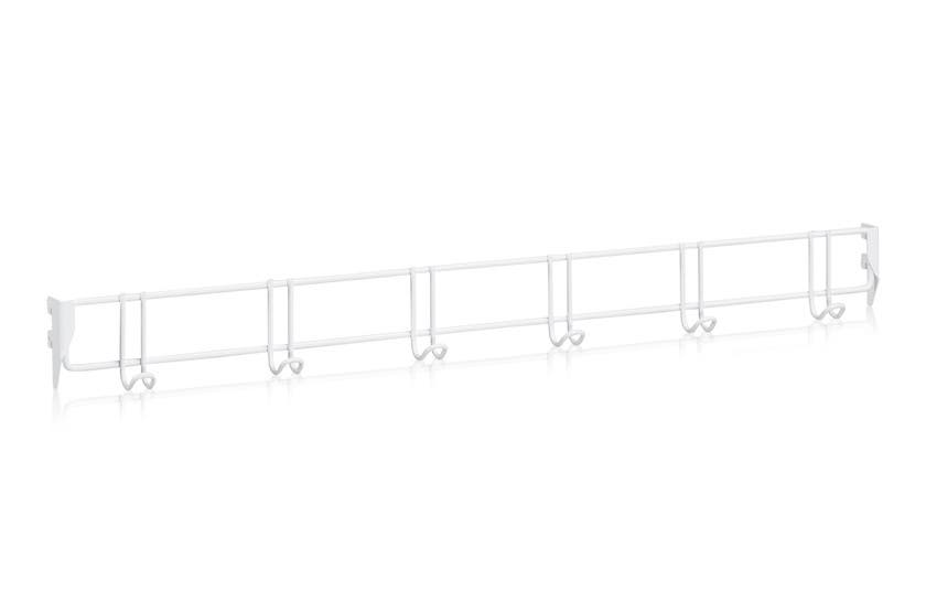 Klädkroklist 900 mm 6 Krokar V it