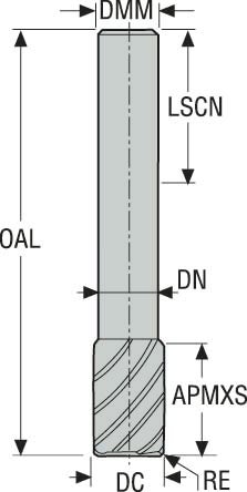 PINNFRÄS HM JH40RS 10MM 40100-RS