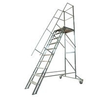 MOBIL TRAPPA STÅL 10 STEG PLATTFORMSHÖJD 2000MM