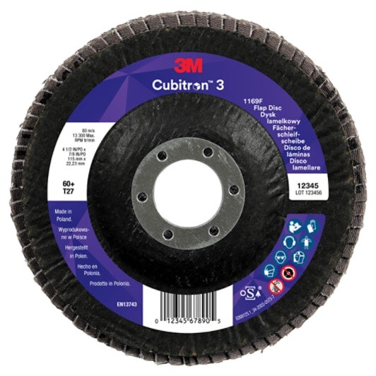 Cubitron 3 lamellrondell 1169F , 60+, T27-platt, 115mm × 22