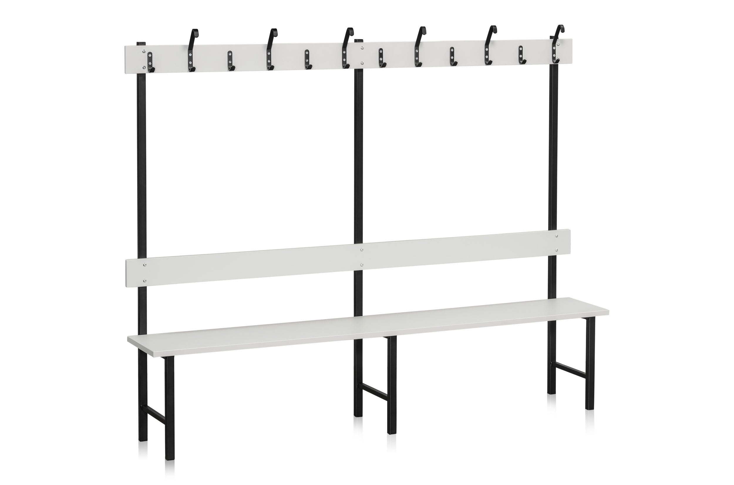 Sittbänk enkelsidig 2000mm ljusgrå laminat