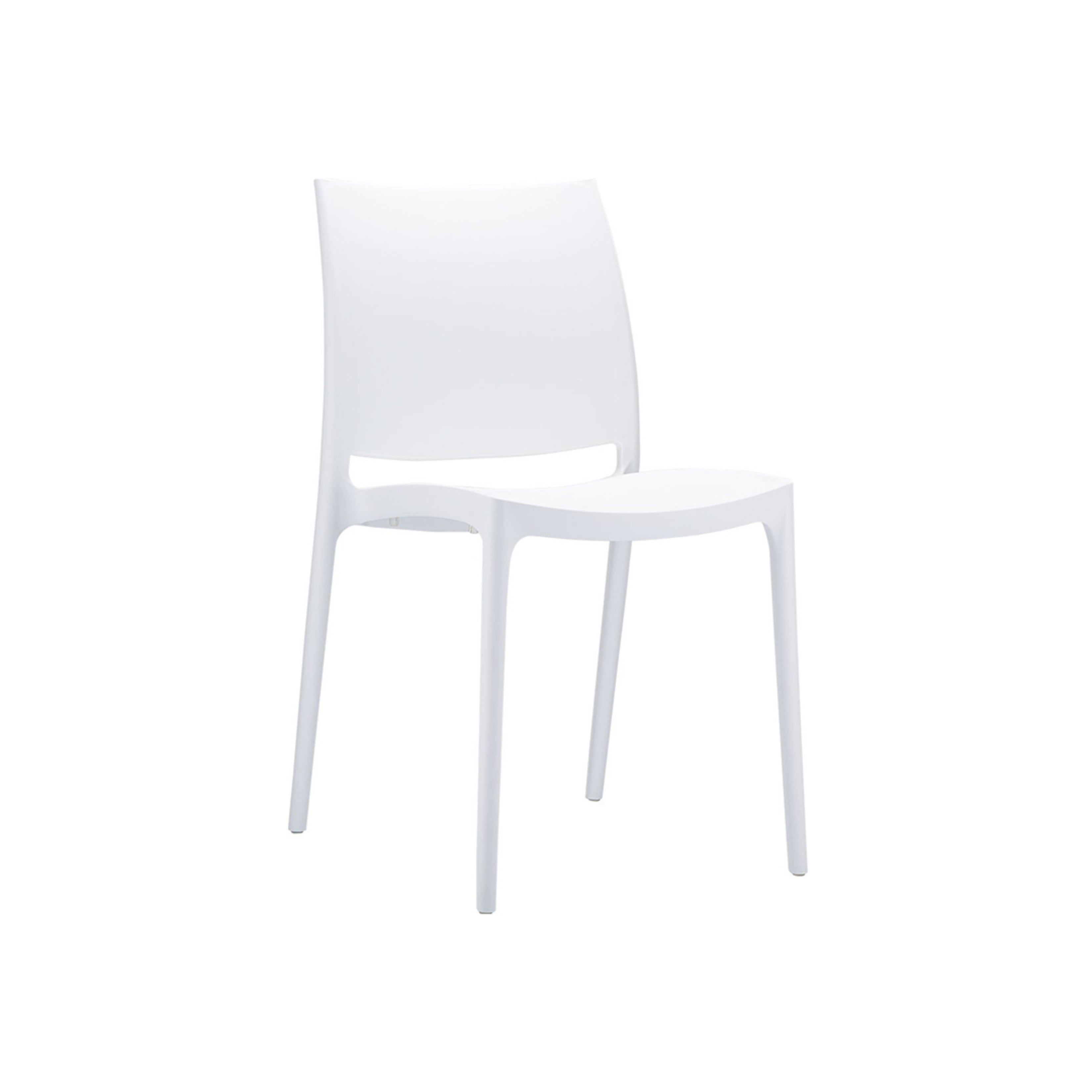 Maya, stapelbar stol, vit plast