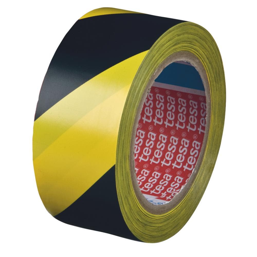 VARNINGSTEJP 50MM GUL/SV