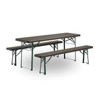 MUNICH BÄNKSET, BORD (220X67CM ) + 2 BÄNKAR (220X30CM)