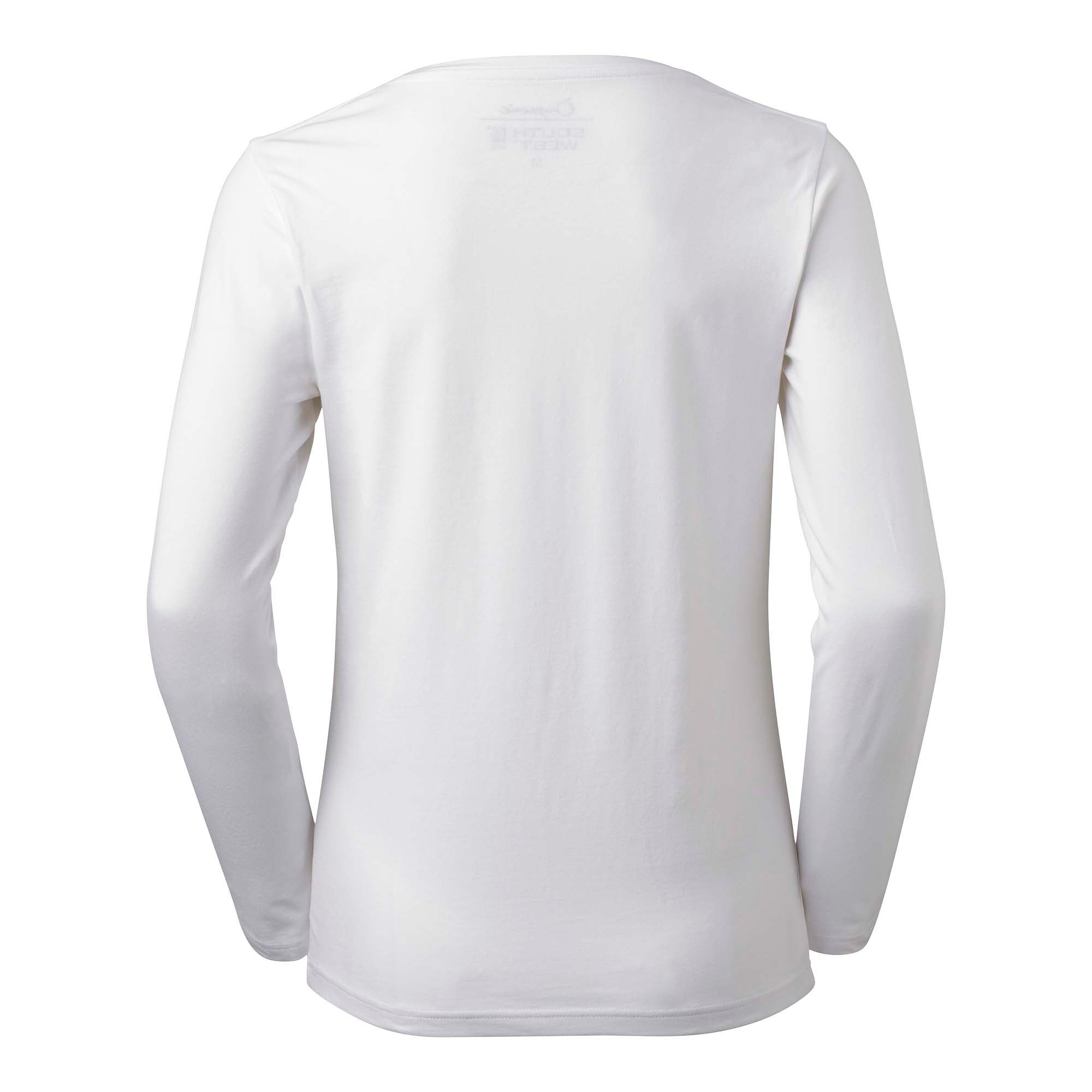 T-SHIRT LILY LDS RN LS  VIT STORLEK