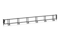 Klädkroklist 900 mm 6 Krokar S vart