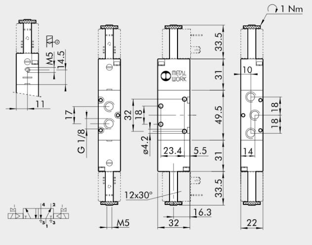 VENTIL SOV 25 SOB 1/8