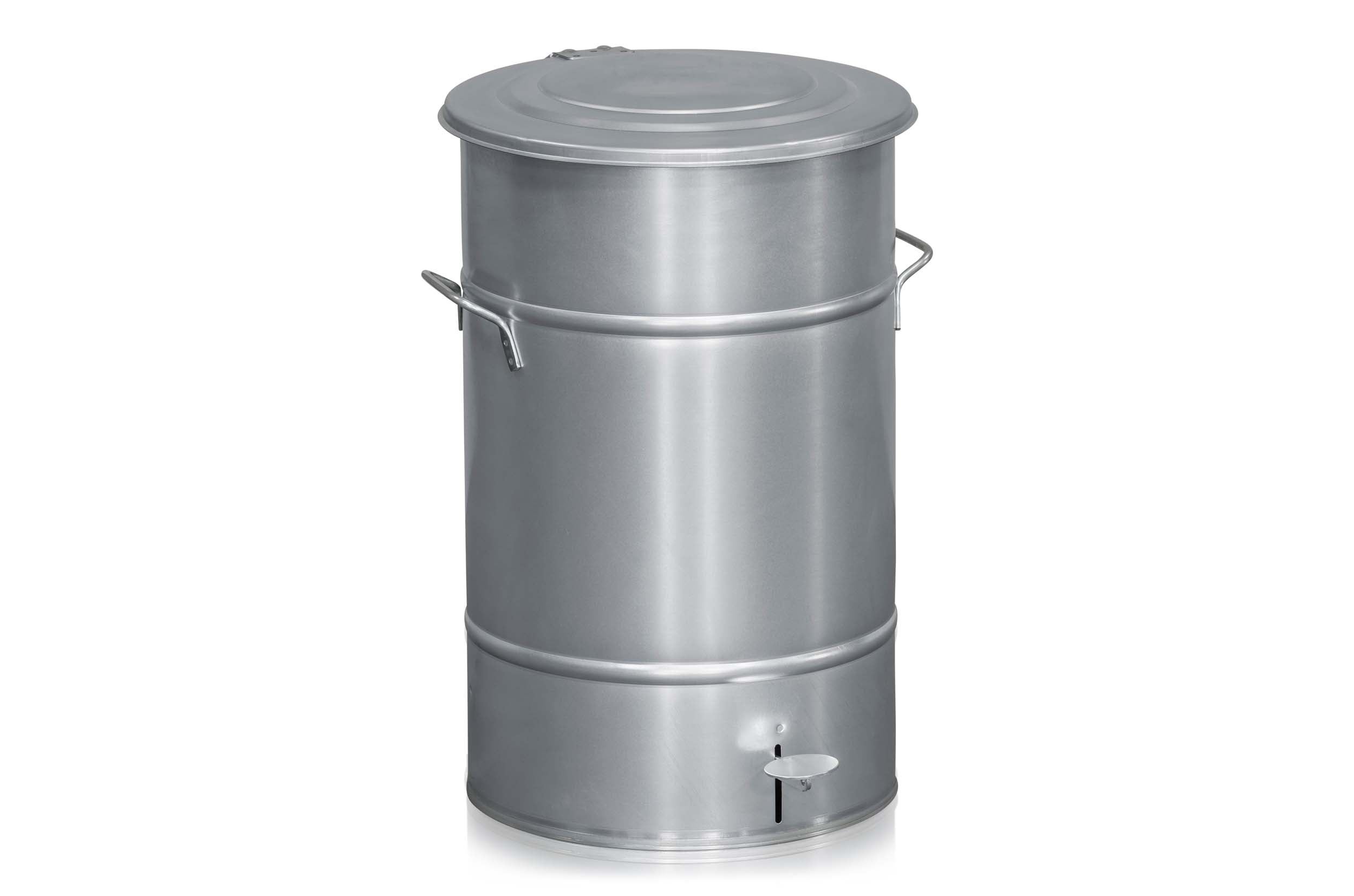 Avfallsbehållare 70 l inkl. Fo tpedal Galvaniserad