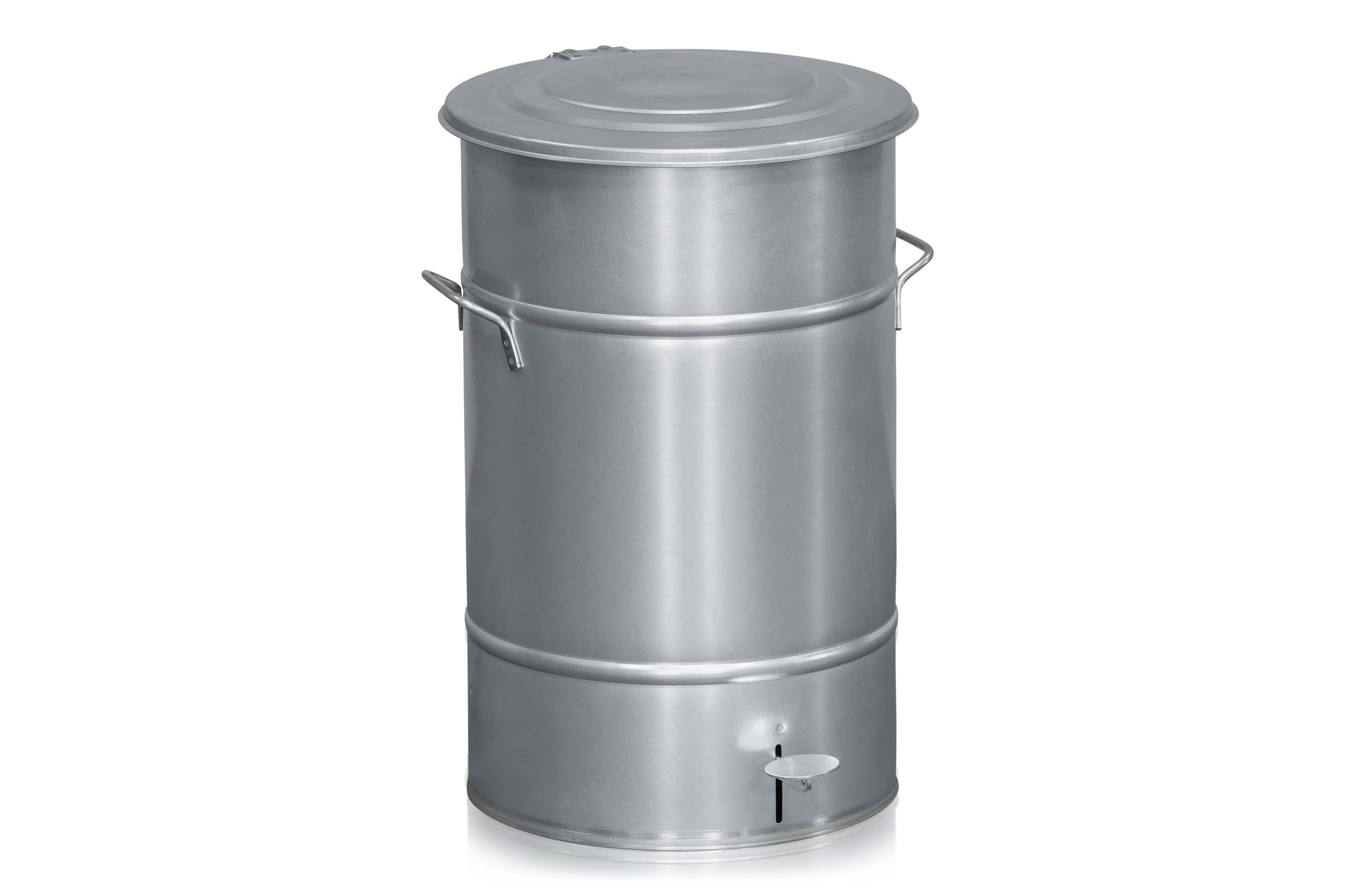 Avfallsbehållare 70 l inkl. Fo tpedal Galvaniserad