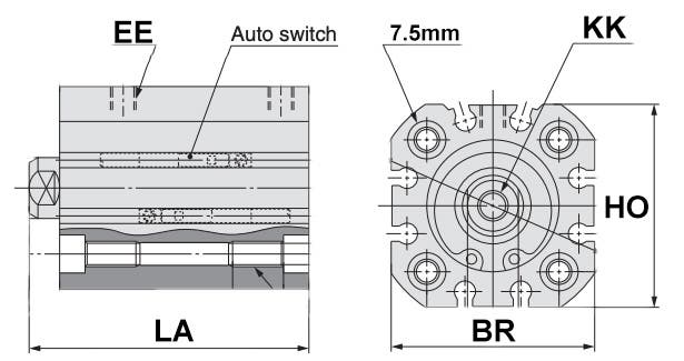 CD55B25-150 KOMPAKTCYLINDER ISO 21287