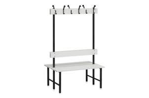 Sittbänk Dubbelsektion 1000 mm Ljusgrå Laminat