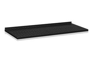Plåthyllplan Perforerad 900x40 0 mm Svart