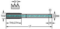 GÄNGTAPP TC420-M8X1-L1-WW60AD Thread Formers, HSS-E, Supreme