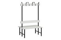 Sittbänk Dubbelsektion 1000 mm Ljusgrå Laminat