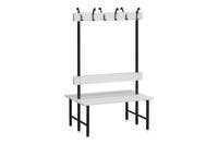 Sittbänk Dubbelsektion 1000 mm Ljusgrå Laminat