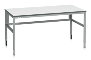 Arbetsbord LD 300 Laminat 2000 x600 mm Ljusgrå RAL 7035
