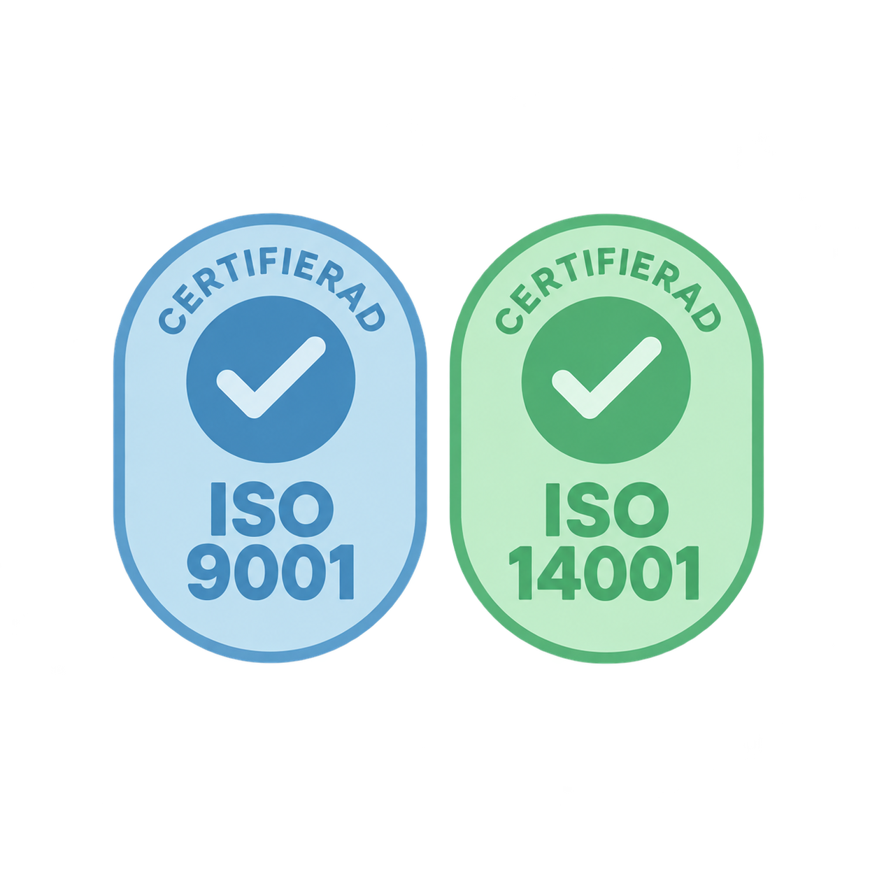 ISO certifierade för kvalitet och miljö