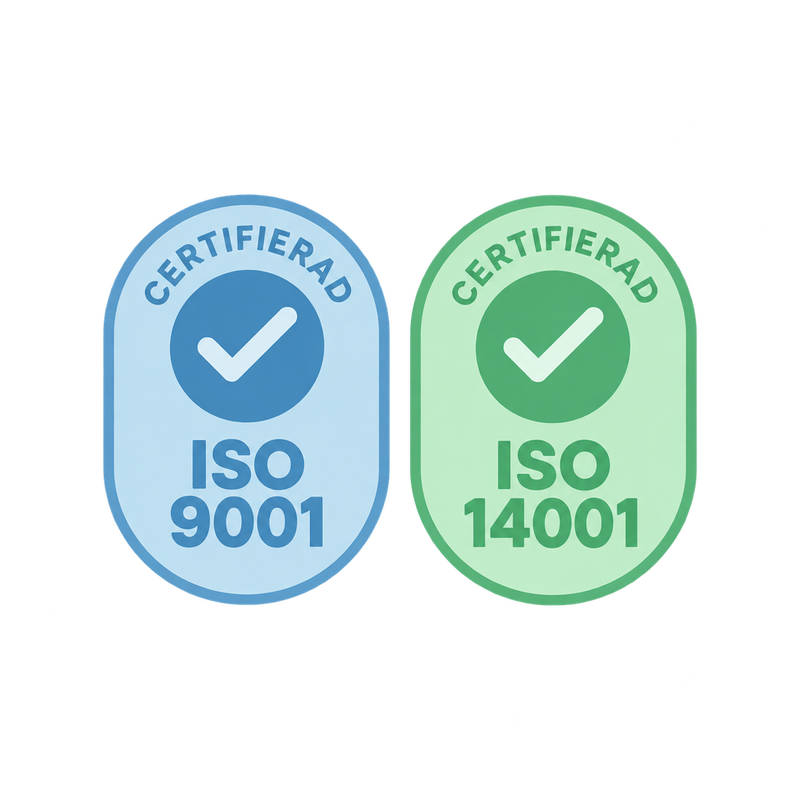 ISO certifierade för kvalitet och miljö