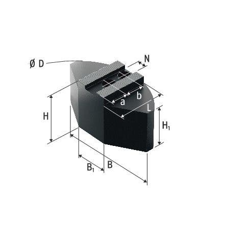 KMWB-SM 251, FULL GRIP JAWS, 16MNCR5, 1,5MMX60°