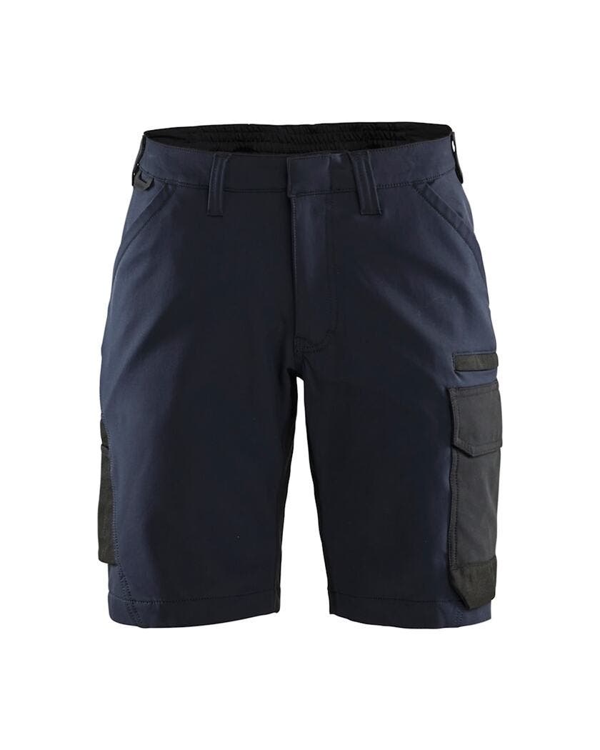 Serviceshorts 4-vägsstretch Da m Mörk marinblå/Svart C32