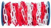 Plastkätting röd/vit Ø8mm