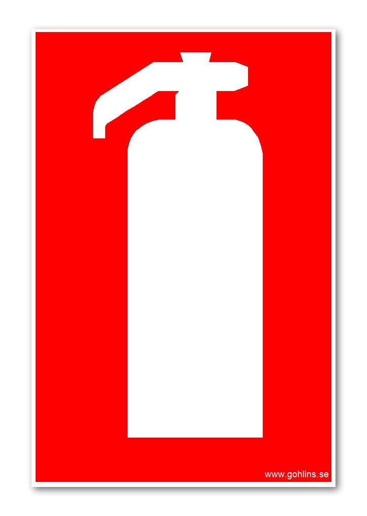 SKYLT "BRANDSLÄCKARE" A4 297X210MM PVC
