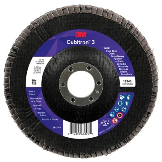 LAMELLRONDELL Ø125MM K60+ CUBITRON 3 1169F T29-KONISK