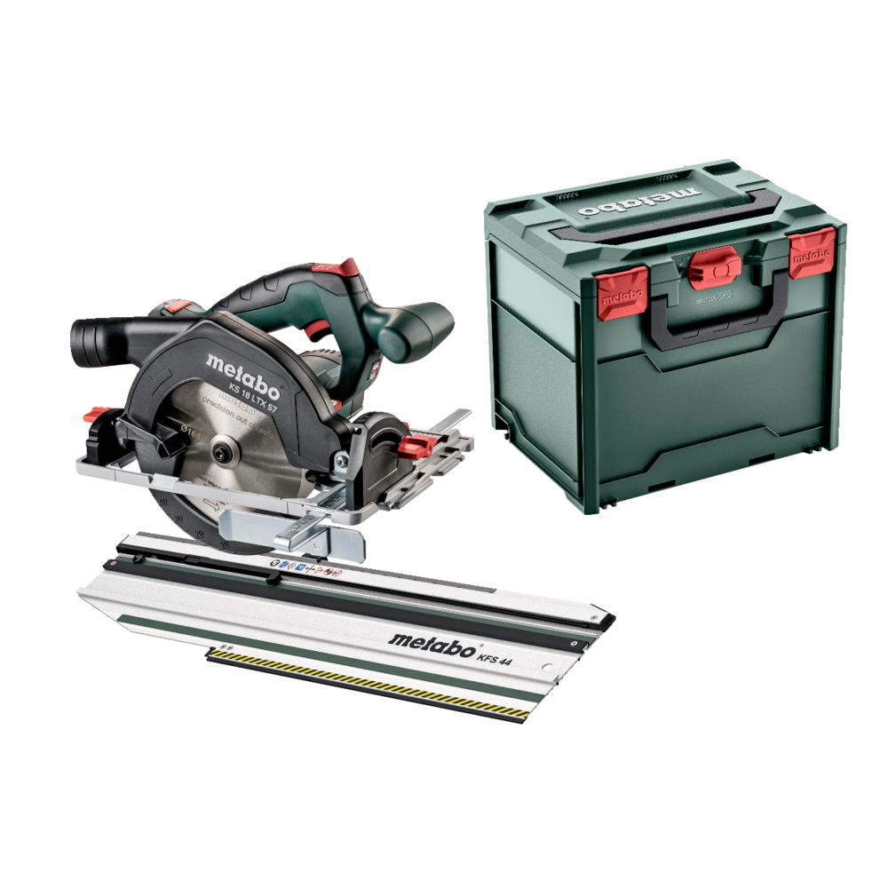 Batteridriven handcirkelsåg KS 18 LTX 57 Set med kapskena, 18 V