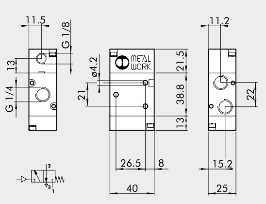 VENTIL PNV 33 PNS 1/4 NC