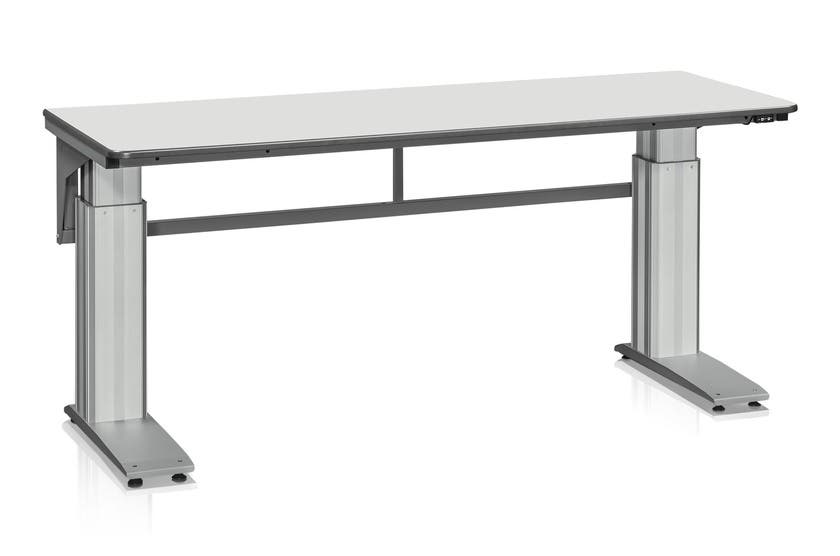 Bordsstativ W 500 2000x800 mm Grå Laminat