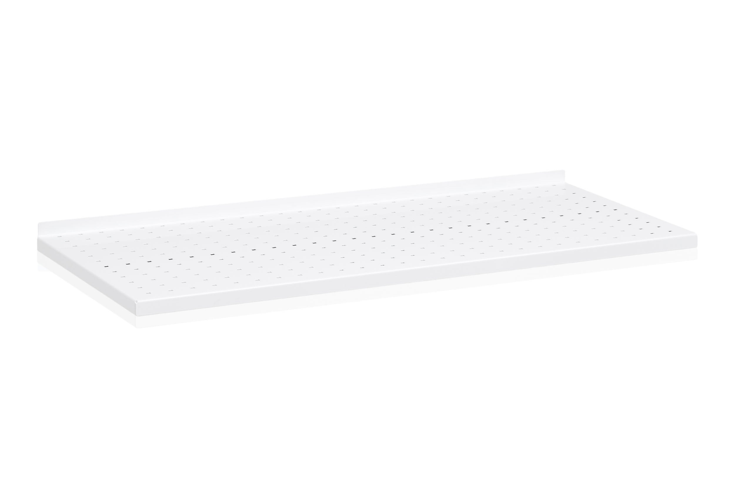 Plåthyllplan perforerad 900x400mm vit